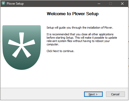 First step in Plover installer